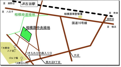 地図：相模原中央緑地