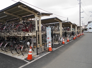番田駅周辺の公共自転車駐車場