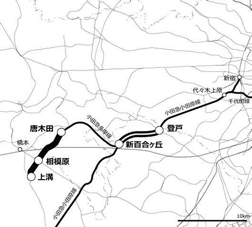 小田急線の図