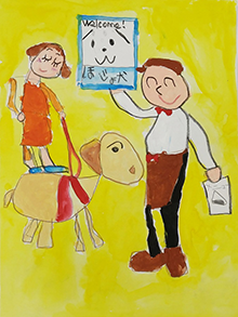 市立双葉小学校1年 小野　倖斗（おの　ゆきと）「ようこそおこしくださいました。」イメージ画像