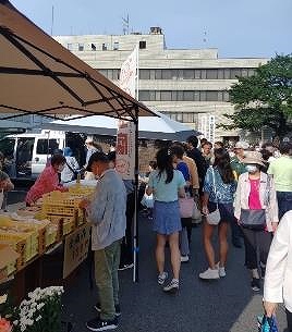 朝市の様子　写真