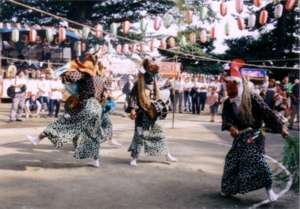 下九沢御嶽神社の獅子舞写真