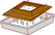 水を切り、かわかす