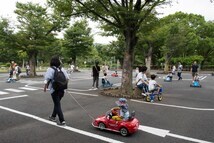 鹿沼公園内の児童交通公園の風景の拡大写真を表示