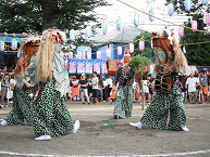 下九沢御嶽神社の獅子舞の拡大写真を表示