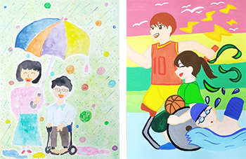 心の輪を広げる体験作文・障害者週間のポスター入賞作品