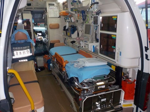救急車の車内の写真
