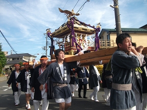 九沢八坂神社の祭典の写真