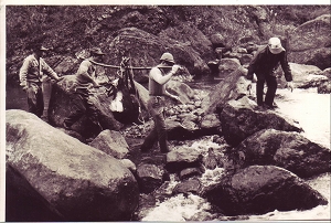 昭和40年頃の狩猟の様子　写真