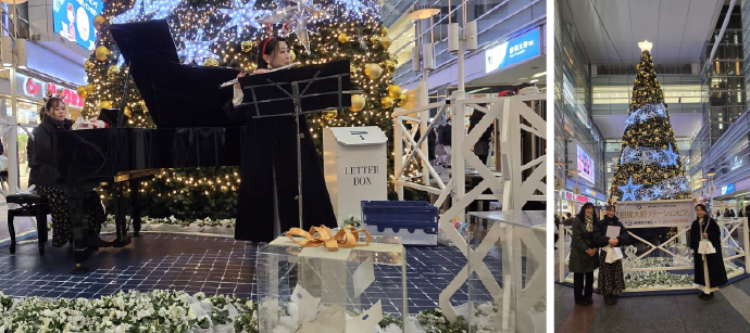 南区在住のピアニスト・酒井未希さん、フルート奏者・金子良江さん