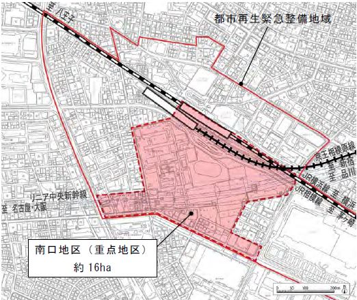 イメージ図：橋本駅周辺地区内の重点地区