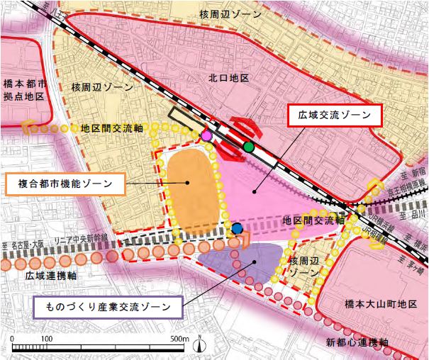 イメージ図：橋本駅周辺地区の土地利用計画