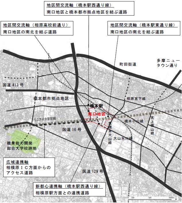 イメージ図：橋本駅周辺の自動車ネットワーク