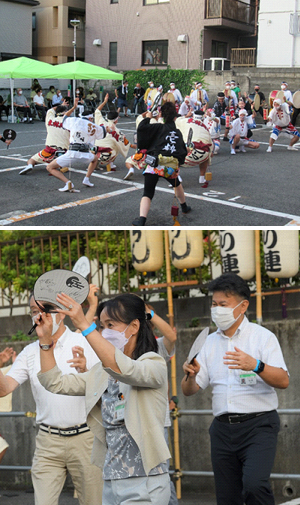 東林間阿波踊り会場での写真