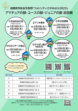 アマチュアの部・ユースの部・ジュニアの部巡回展チラシイメージ画像