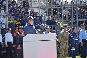 九都県市合同防災訓練市長挨拶　写真