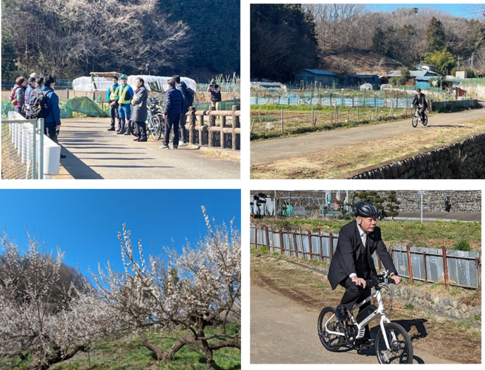城山地区e-bikeツアーと本沢梅園　写真