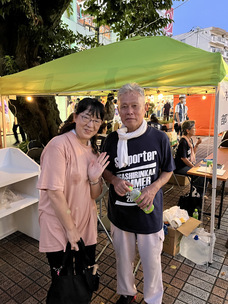 大石会長と区長　写真