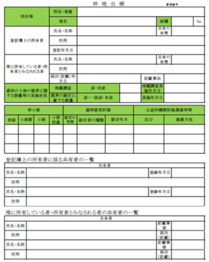 林地台帳画像