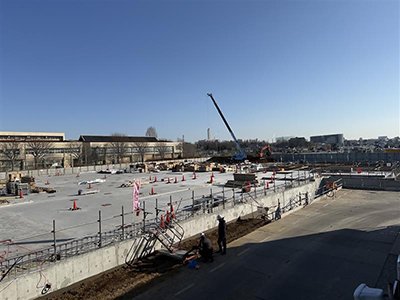 1階床（構造躯体）完成の状況（1月上旬）の写真