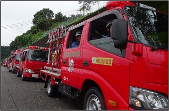 訓練の様子（車両）