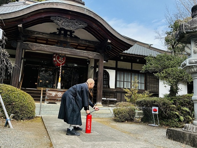 初期消火訓練の写真