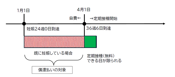 償還払いの対象の図
